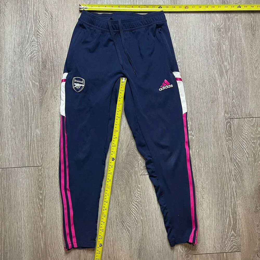 Adidas Arsenal 2022/23 Condivo 22 Navy Blue Pink Training Pants Sz Small  HT4434